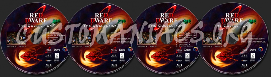 Red Dwarf - The Collection Series VII & VIII blu-ray label