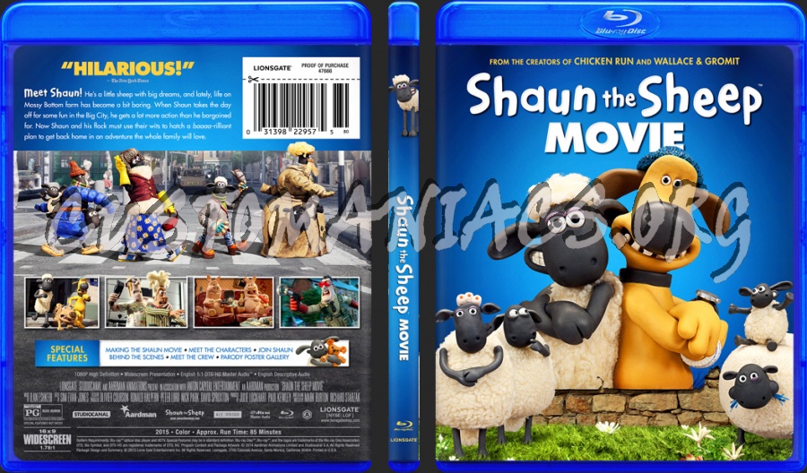 Shaun the Sheep Movie blu-ray cover