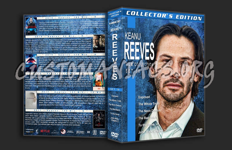 Keanu Reeves Film Collection - Set 10 dvd cover