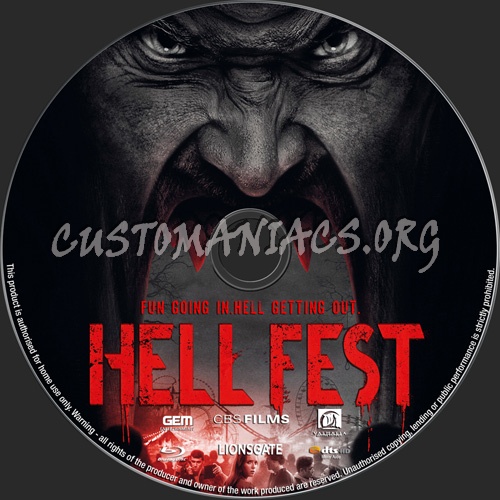 Hell Fest blu-ray label