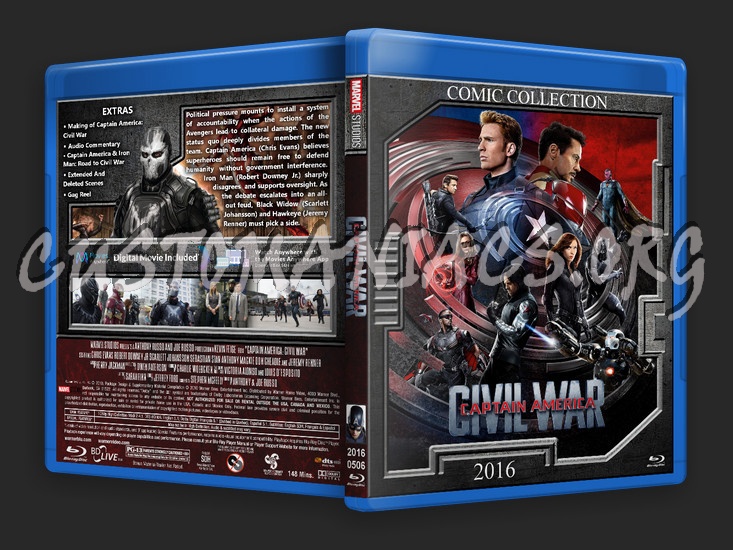 Captain America Civil War blu-ray cover