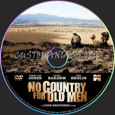 No Country for Old Men dvd label