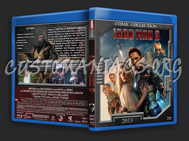 Iron Man 3 blu-ray cover