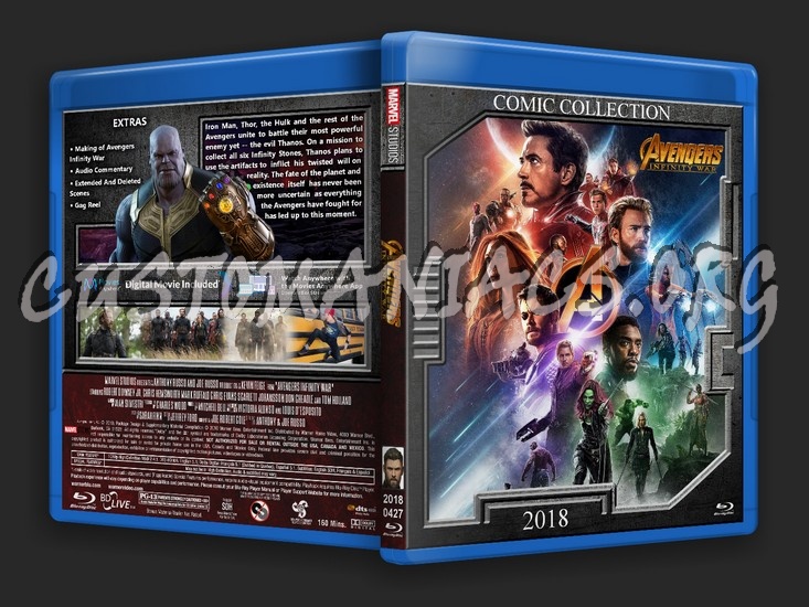 The Avengers Infinity War blu-ray cover