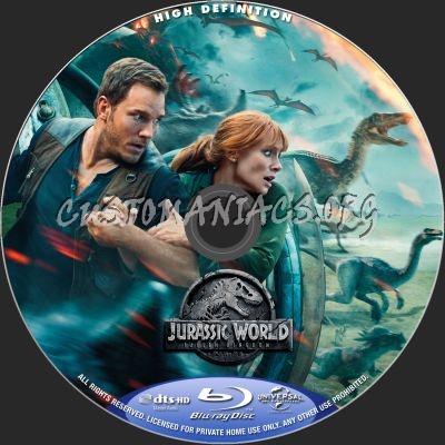 Jurassic World - Fallen Kingdom blu-ray label