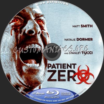 Patient Zero blu-ray label