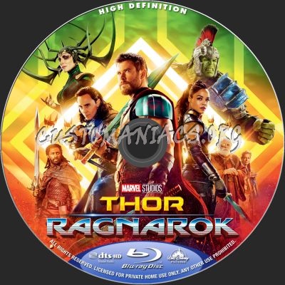 Thor Ragnarok blu-ray label