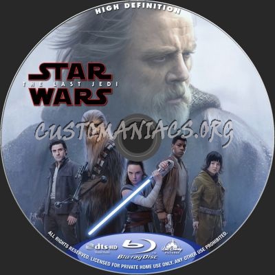 Star Wars - The Last Jedi blu-ray label