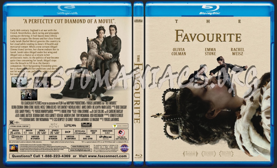 The Favourite blu-ray cover