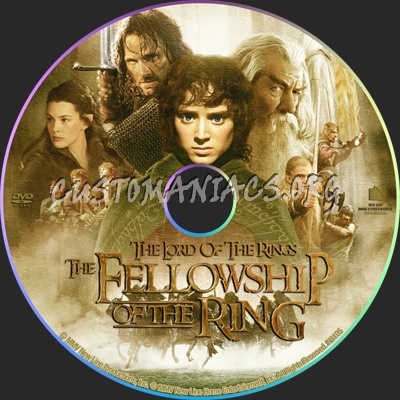 The Lord Of The Rings The Fellowship Of The Ring dvd label