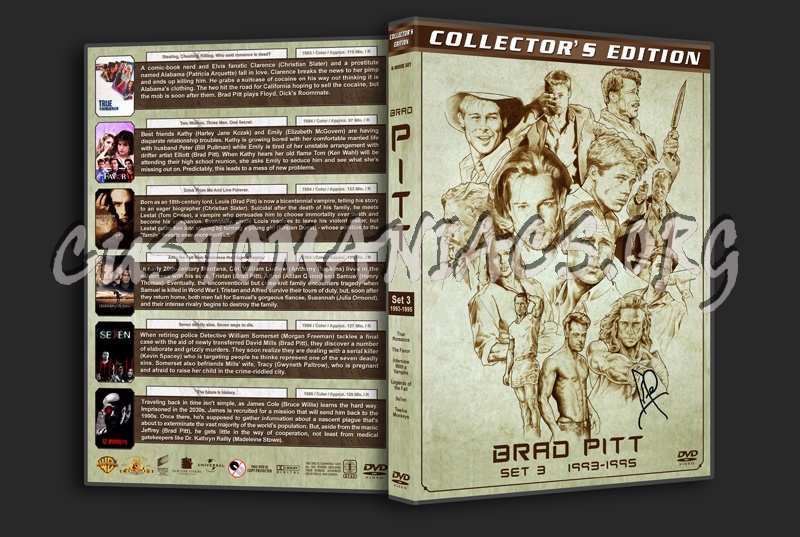 Brad Pitt Filmography - Set 3 (19931995) dvd cover