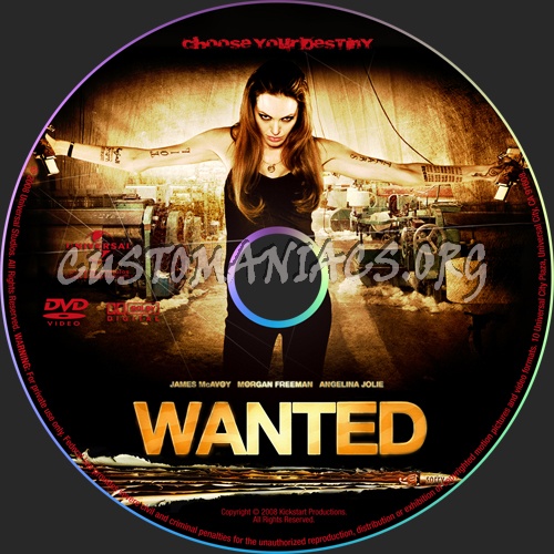 Wanted dvd label