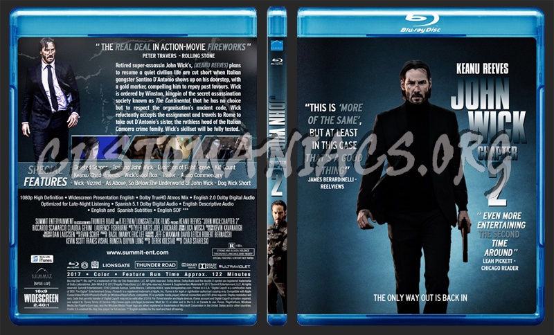 John Wick Chapter 2 blu-ray cover