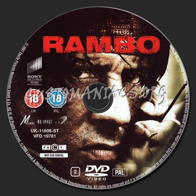 Rambo dvd label