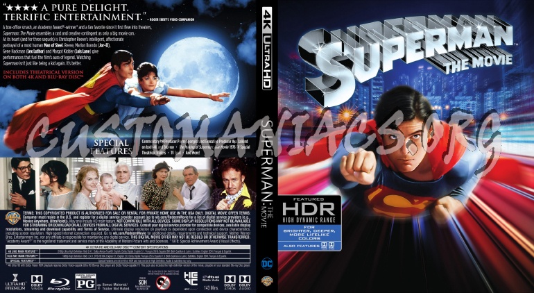 Superman The Movie 4K blu-ray cover