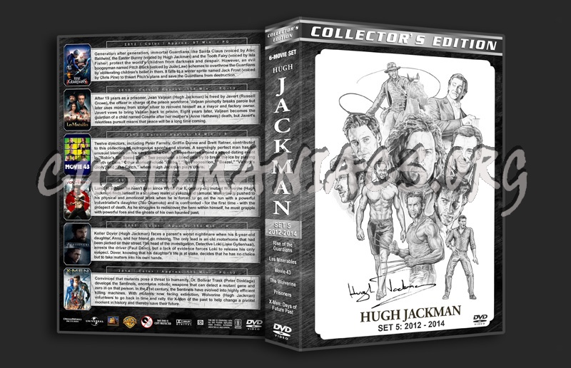 Hugh Jackman Filmography - Set 5 (2012-2014) dvd cover