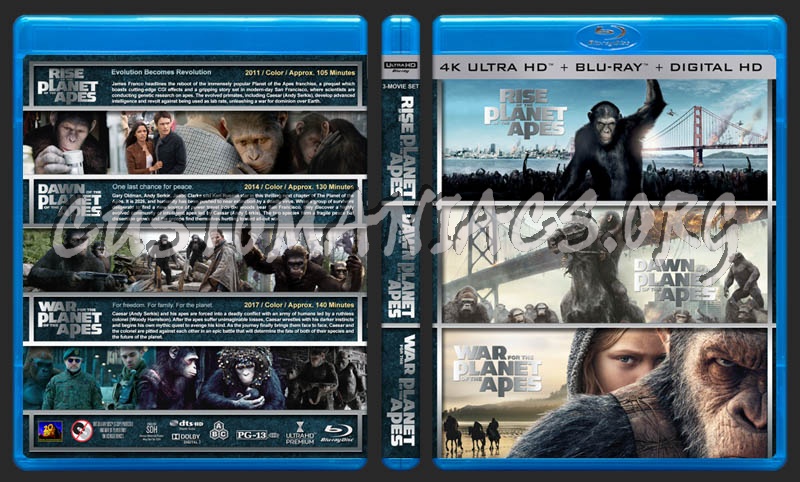 Planet of the Apes Triple Feature (4K) blu-ray cover