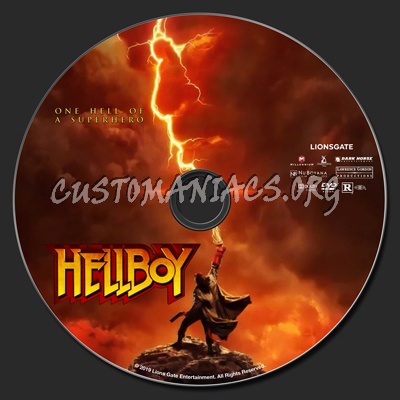 Hellboy (2019) dvd label