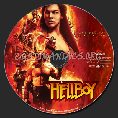 Hellboy (2019) dvd label