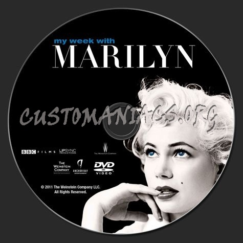 My Week With Marilyn dvd label