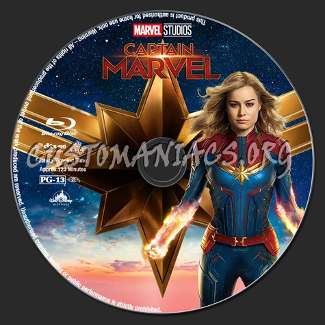 Captain Marvel blu-ray label