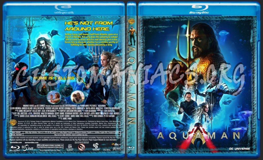 Aquaman blu-ray cover