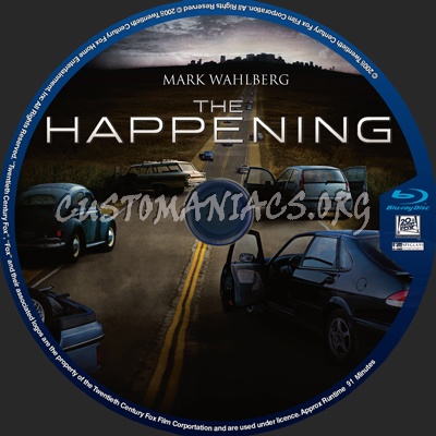 The Happening blu-ray label