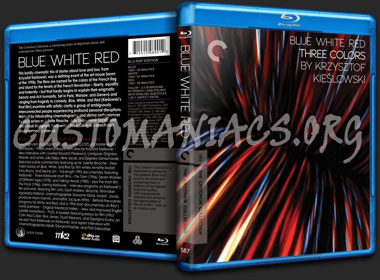 587 - Three Colors: Blue White Red blu-ray cover