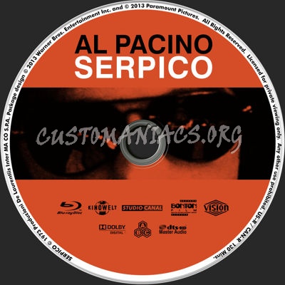 Serpico blu-ray label