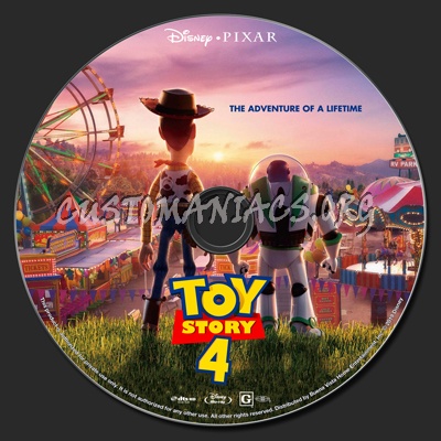 Toy Story 4 blu-ray label