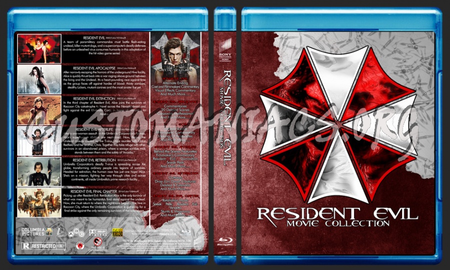 Resident Evil Movie Collection blu-ray cover