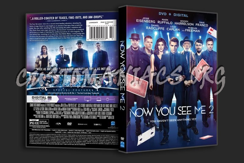 Now You See Me 2 dvd cover