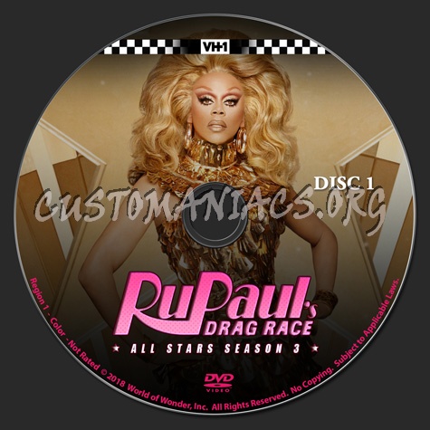 RuPaul's Drag Race - All Stars 3 dvd label