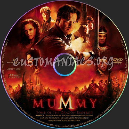 The Mummy Tomb of the Dragon Emperor dvd label