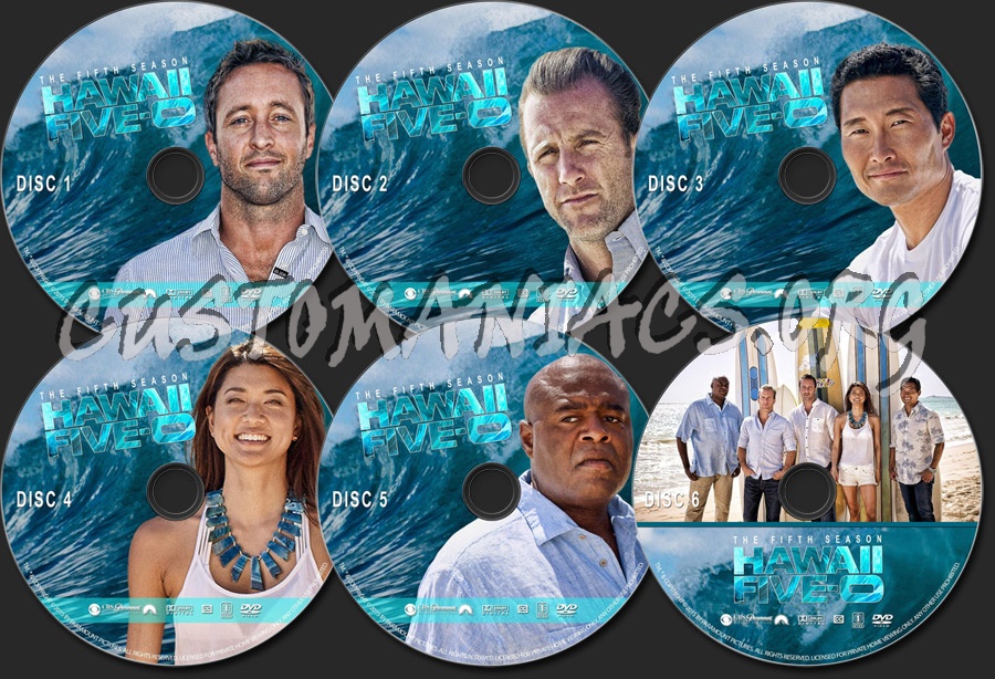 Hawaii Five-O - Season 5 dvd label