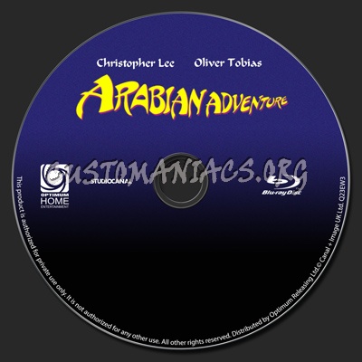 Arabian Adventure dvd label