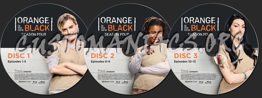 Orange is the New Black Season 4 blu-ray label