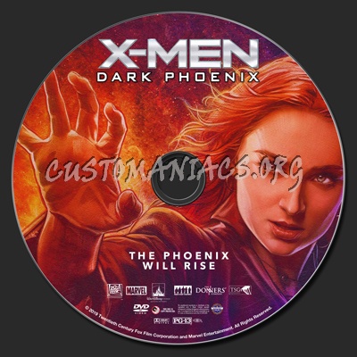 (X-men) Dark Phoenix dvd label