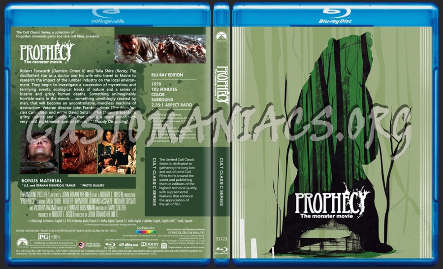 Prophecy (1979) blu-ray cover