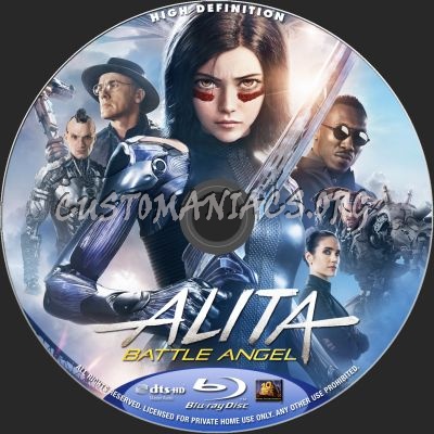 Alita - Battle Angel blu-ray label