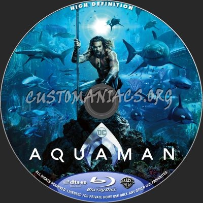 Aquaman blu-ray label