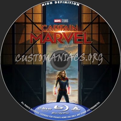 Captain Marvel blu-ray label