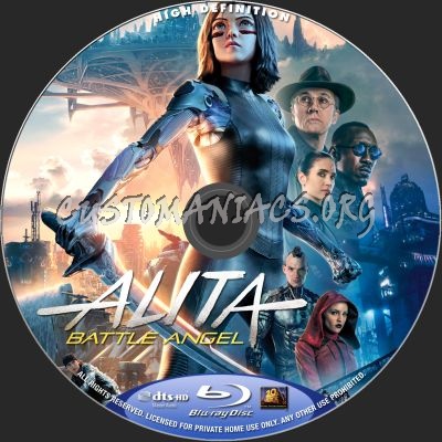 Alita - Battle Angel blu-ray label