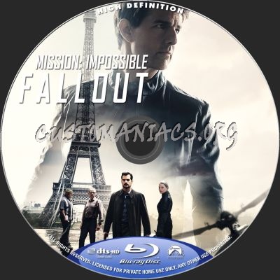 Mission Impossible - Fallout blu-ray label