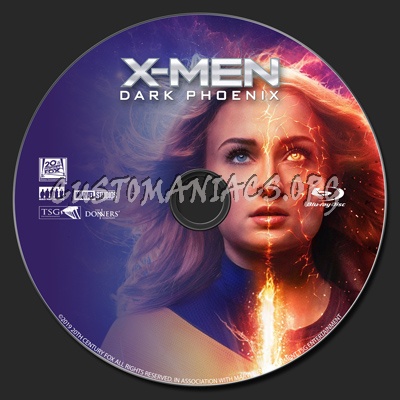 X Men Dark Phoenix blu-ray label