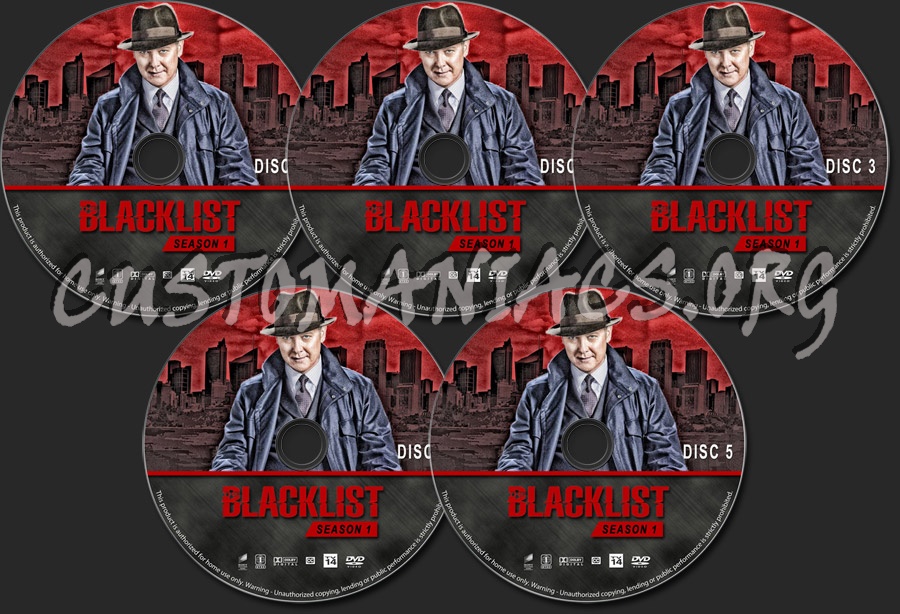 The Blacklist - Season 1 dvd label