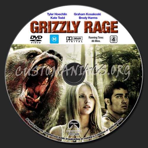 Grizzly Rage dvd label