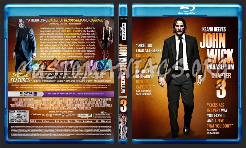 John Wick Parabellum blu-ray cover