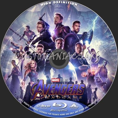 The Avengers - Endgame blu-ray label