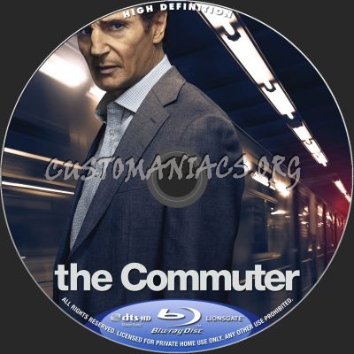 The Commuter blu-ray label